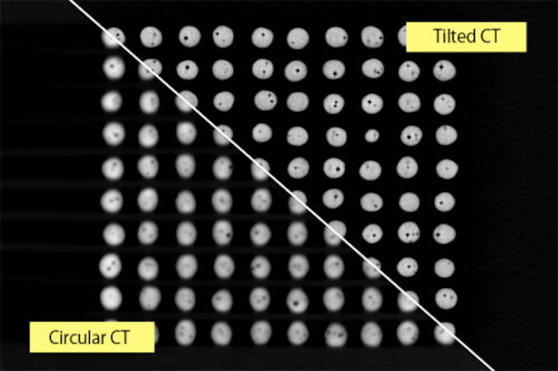 Nikon displays the difference between tilted CT and circular CT results