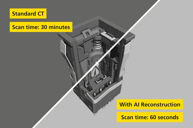 A visual of Nikon's AI Reconstruction software